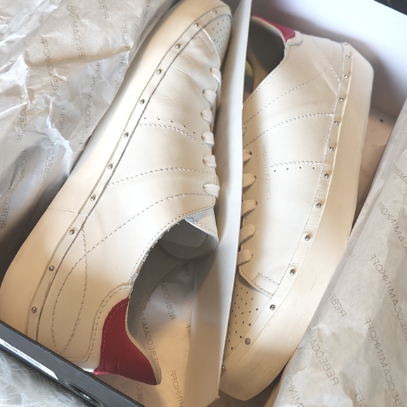 NIB Rebecca Minkoff white leather sneakers - Picture 3 of 16